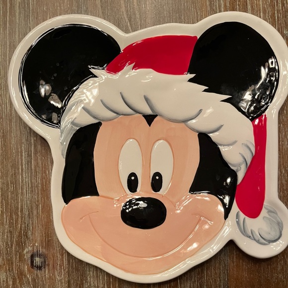 SET OF (2) DISNEY MINNIE & MICKEY CERAMIC PLATES/PLATTERS - Picture 3 of 6
